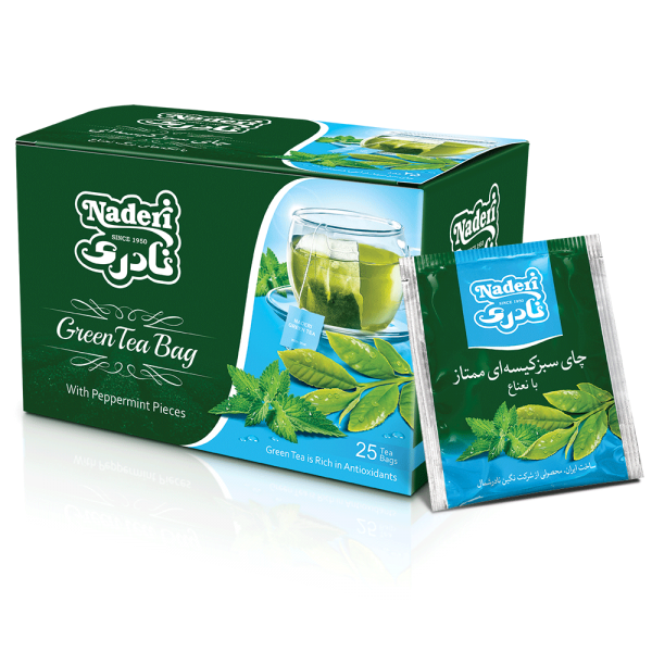 Superior Green Tea Bags with Peppermint